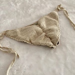 Bali Chic Crochet Scrunch String Bikini Bottom Size X-Large